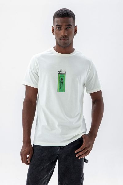 Off White Soft Fabric  Design Short Sleeve Tee