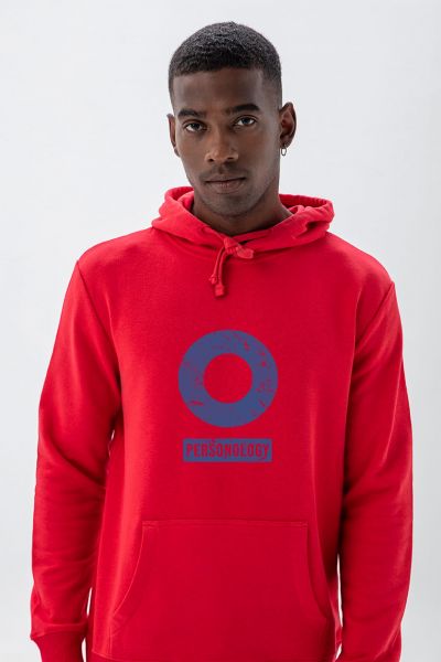 Red Premium Cotton Basic Design Pullover Hoodie