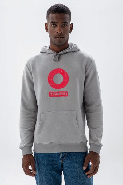 Grey Premium Cotton Basic Design Pullover Hoodie