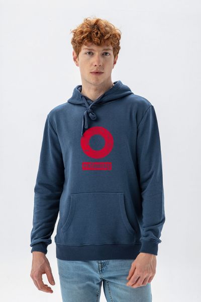 Navy Premium Cotton Basic Design Pullover Hoodie