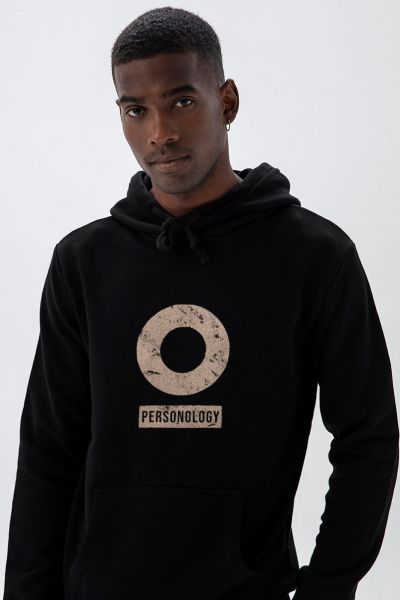 Black Premium Cotton Basic Design Pullover Hoodie