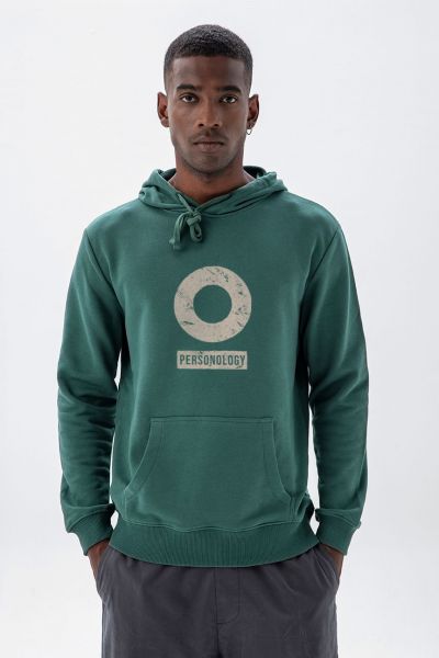 Green Premium Cotton Basic Design Pullover Hoodie