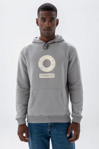 Grey Premium Cotton Basic Design Pullover Hoodie