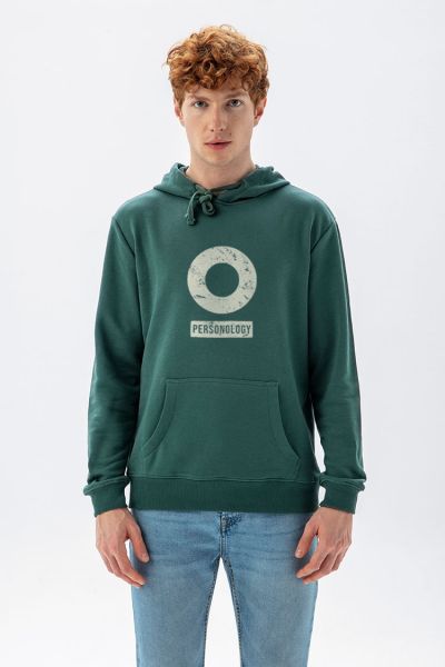 Green Premium Cotton Basic Design Pullover Hoodie