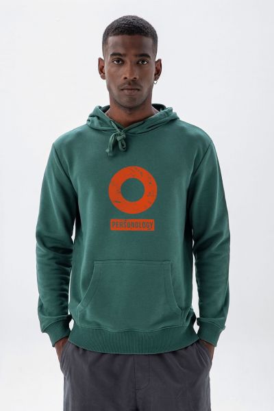 Green Premium Cotton Basic Design Pullover Hoodie