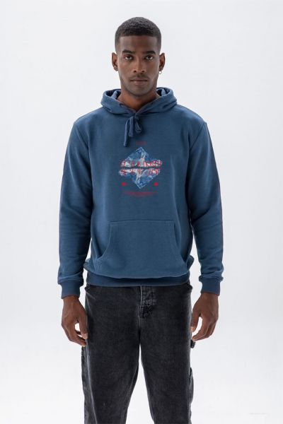 Navy Premium Cotton Everest Design Pullover Hoodie