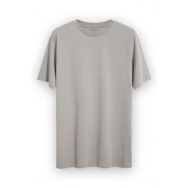 Grey Cropped Soft Tee - One Size