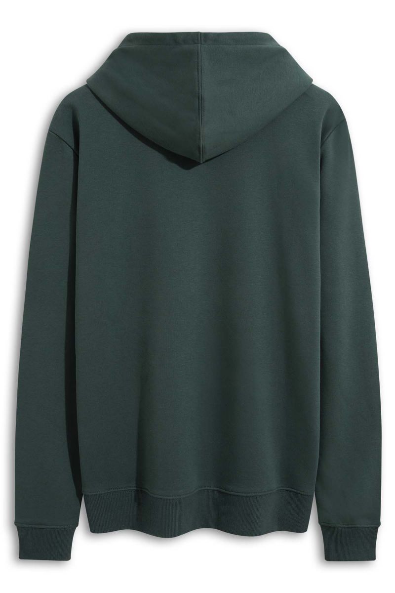 Green Premium Cotton Basic Design Pullover Hoodie
