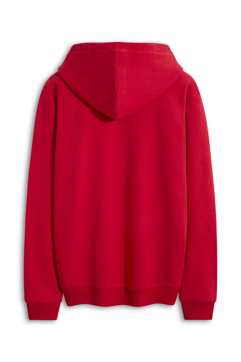 Red Premium Cotton Basic Design Pullover Hoodie