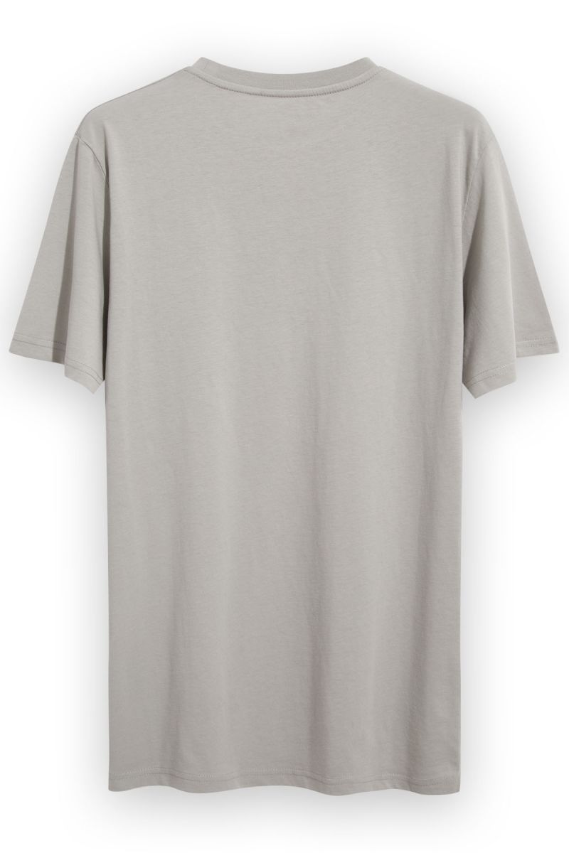 Grey Soft Fabric Basic Design Short Sleeve Tee