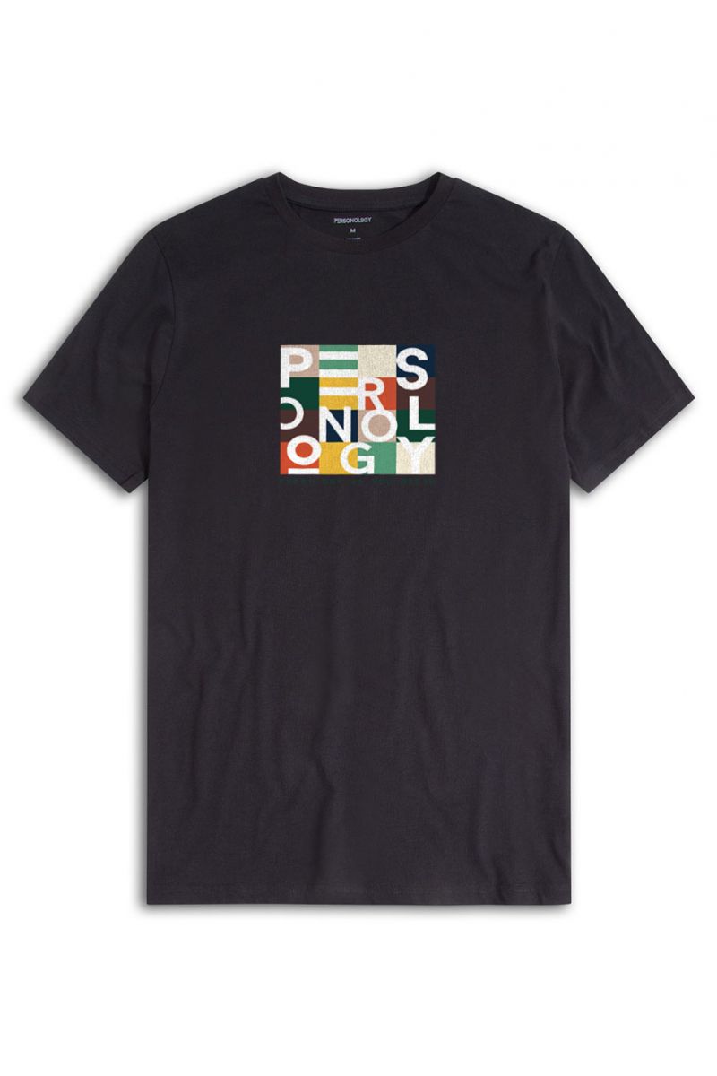 Black Soft Fabric Everyday as You Dream Design Short Sleeve Tee