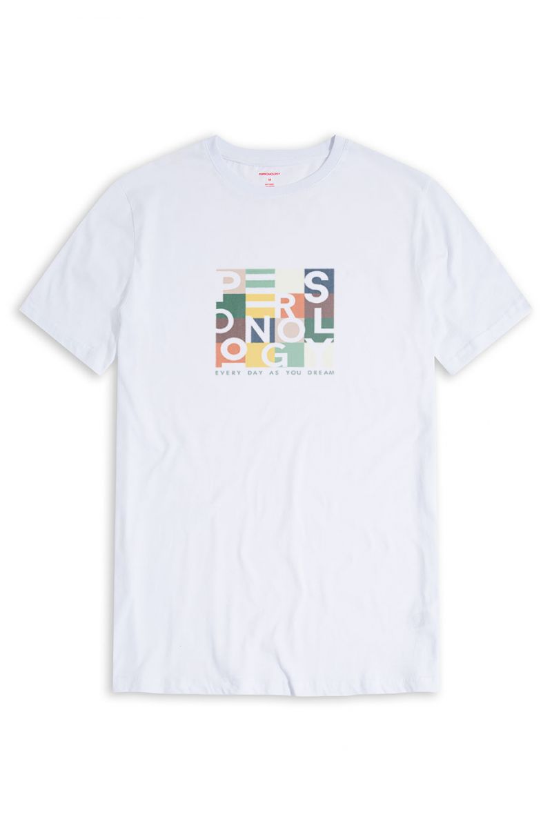 White Soft Fabric Everyday as You Dream Design Short Sleeve Tee