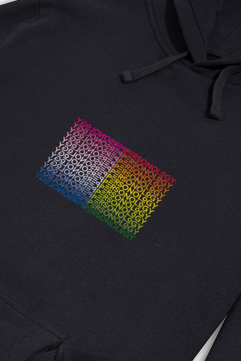 Black Premium Cotton Happy Pride Design Pullover Hoodie