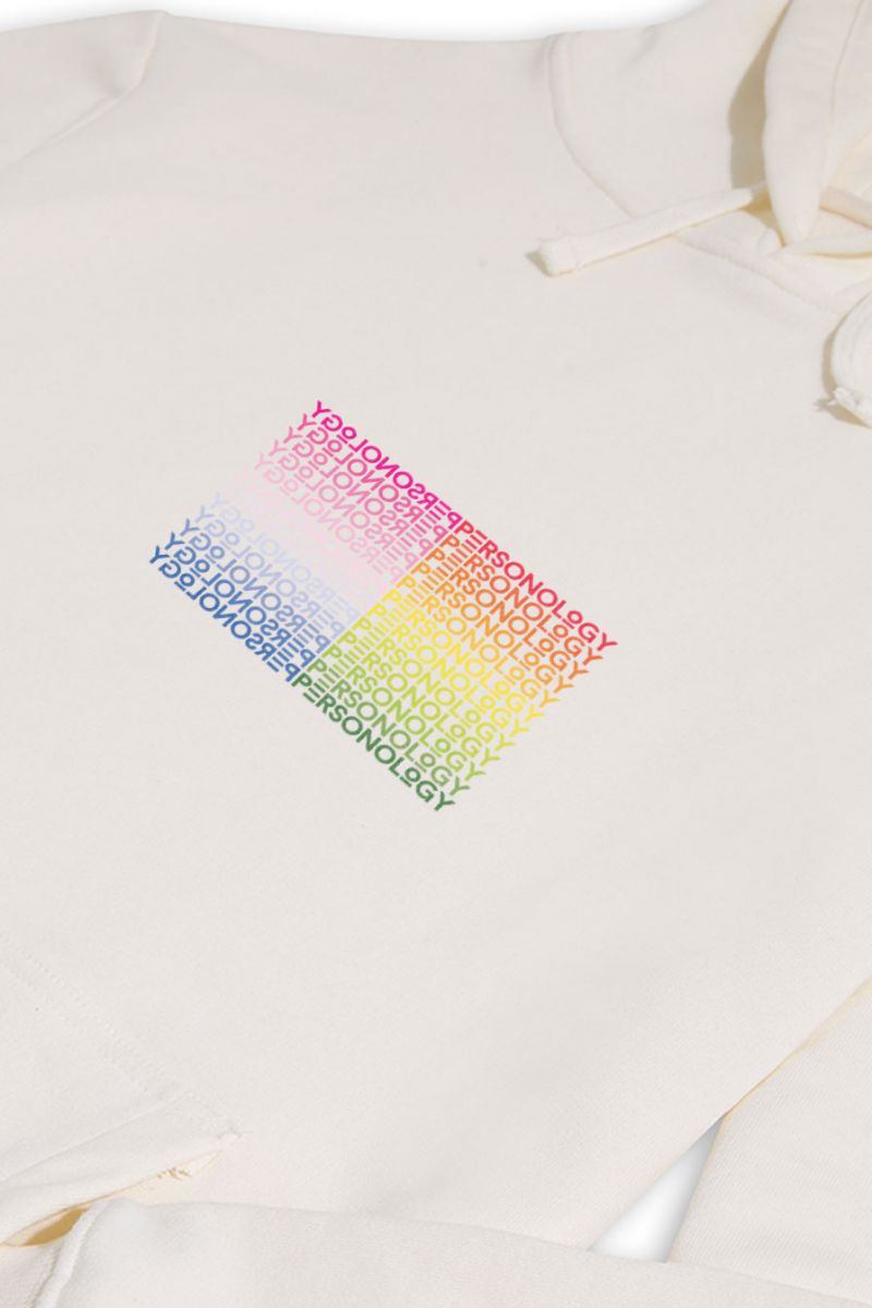 Ecru Premium Cotton Happy Pride Design Pullover Hoodie