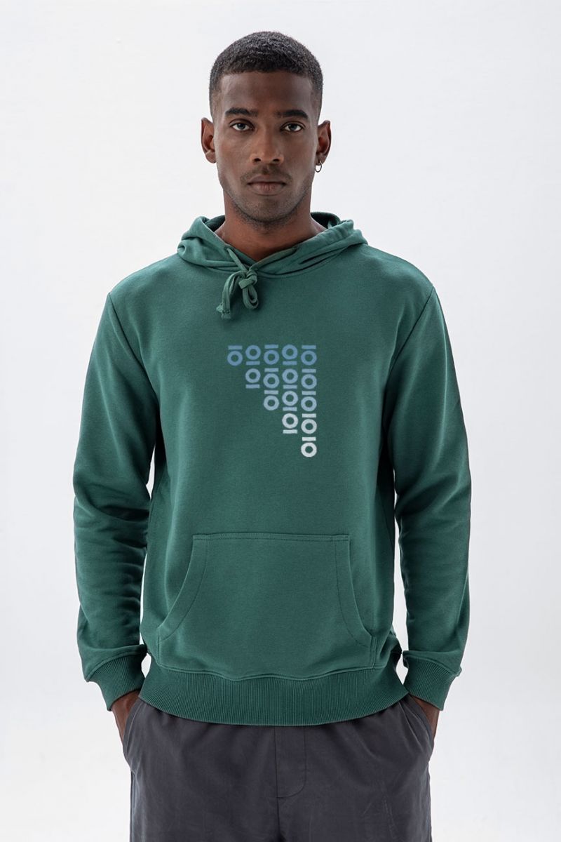 Green Premium Cotton Personologo Design Pullover Hoodie