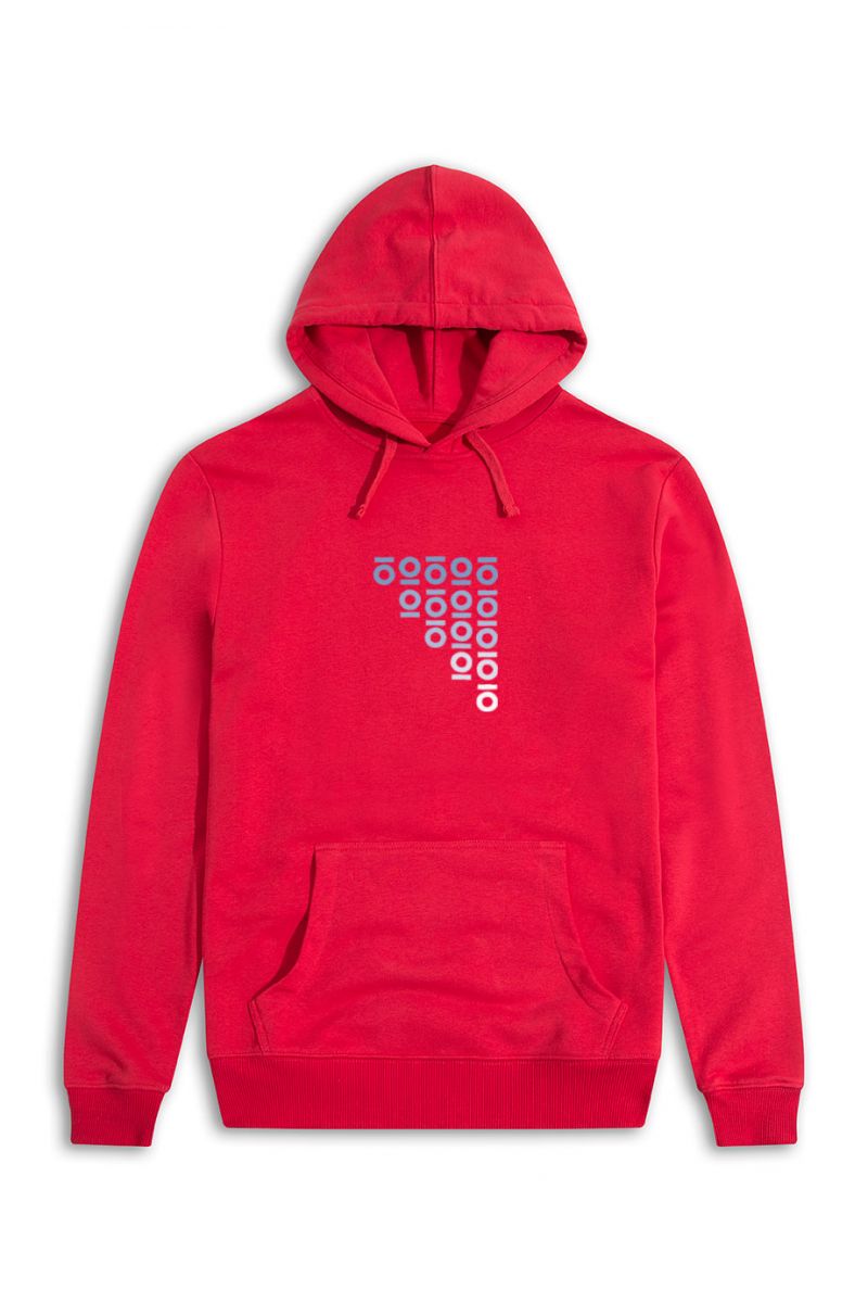 Red Premium Cotton Personologo Design Pullover Hoodie