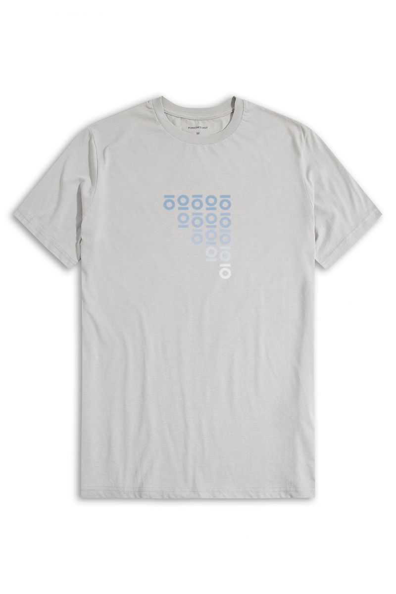 Grey Soft Fabric Personologo Design Short Sleeve Tee