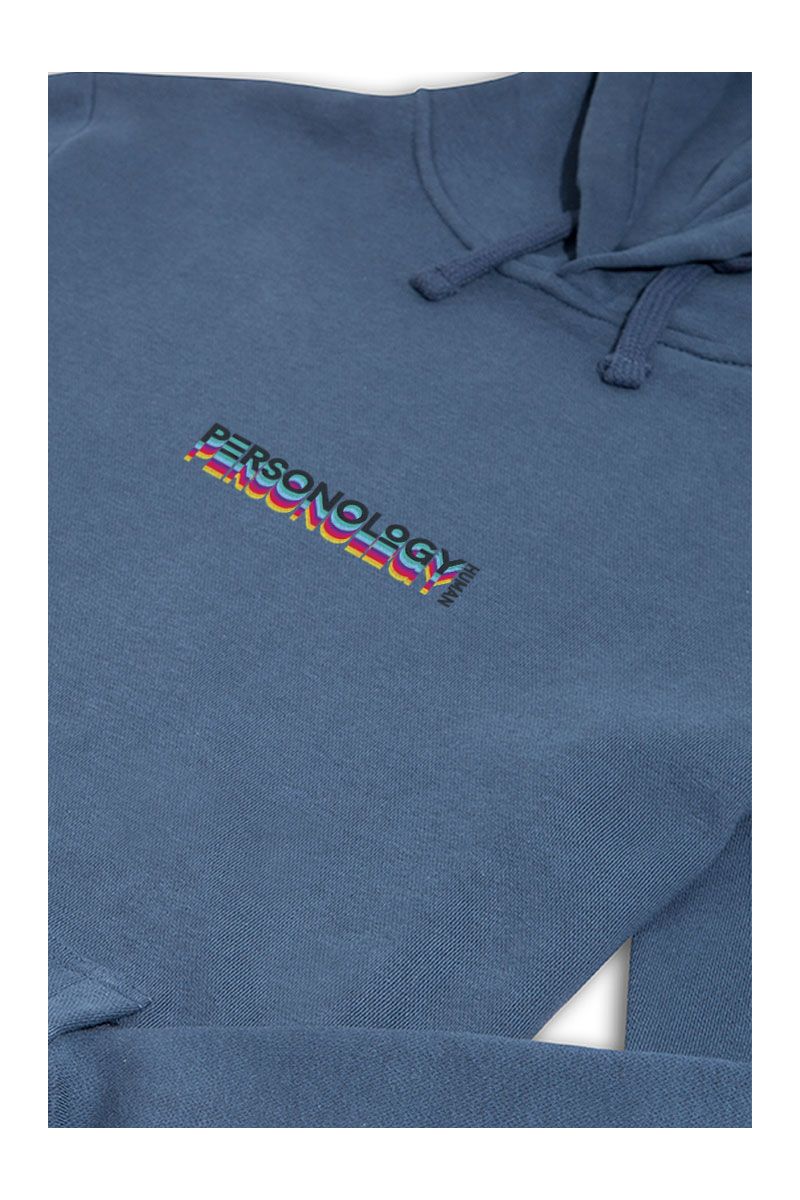 Navy Premium Cotton Human Design Pullover Hoodie