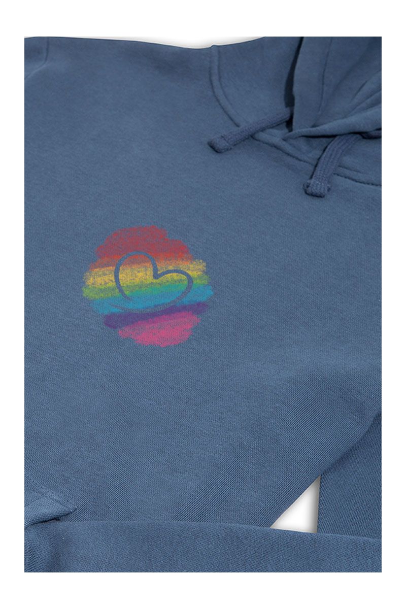 Navy Premium Cotton Happy Pride Design Pullover Hoodie