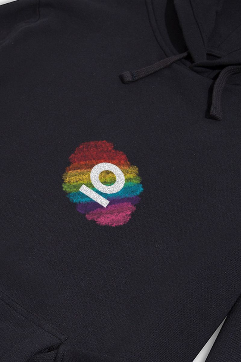 Black Premium Cotton Happy Pride Design Pullover Hoodie