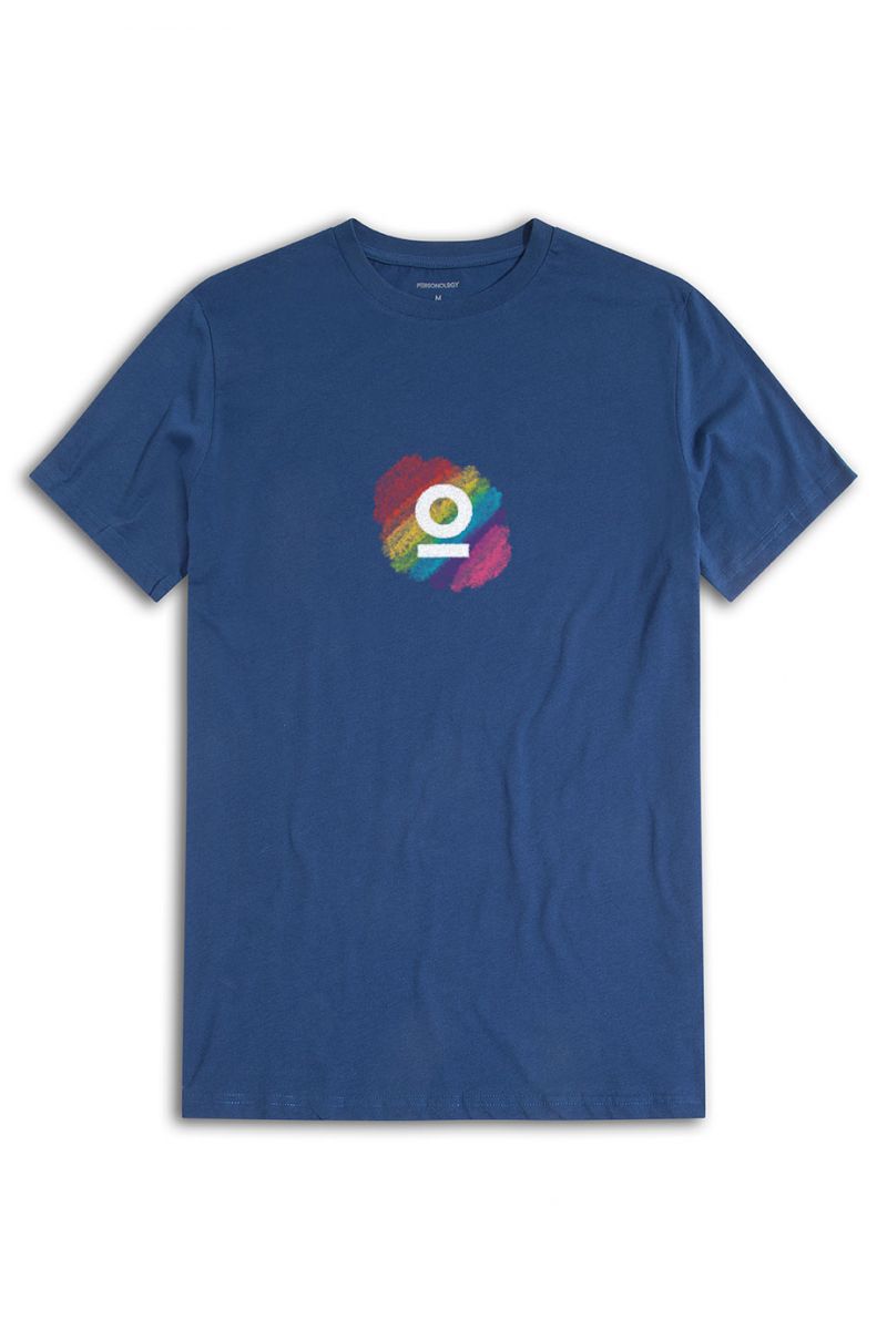 Navy Soft Fabric Happy Pride Design Short Sleeve Tee