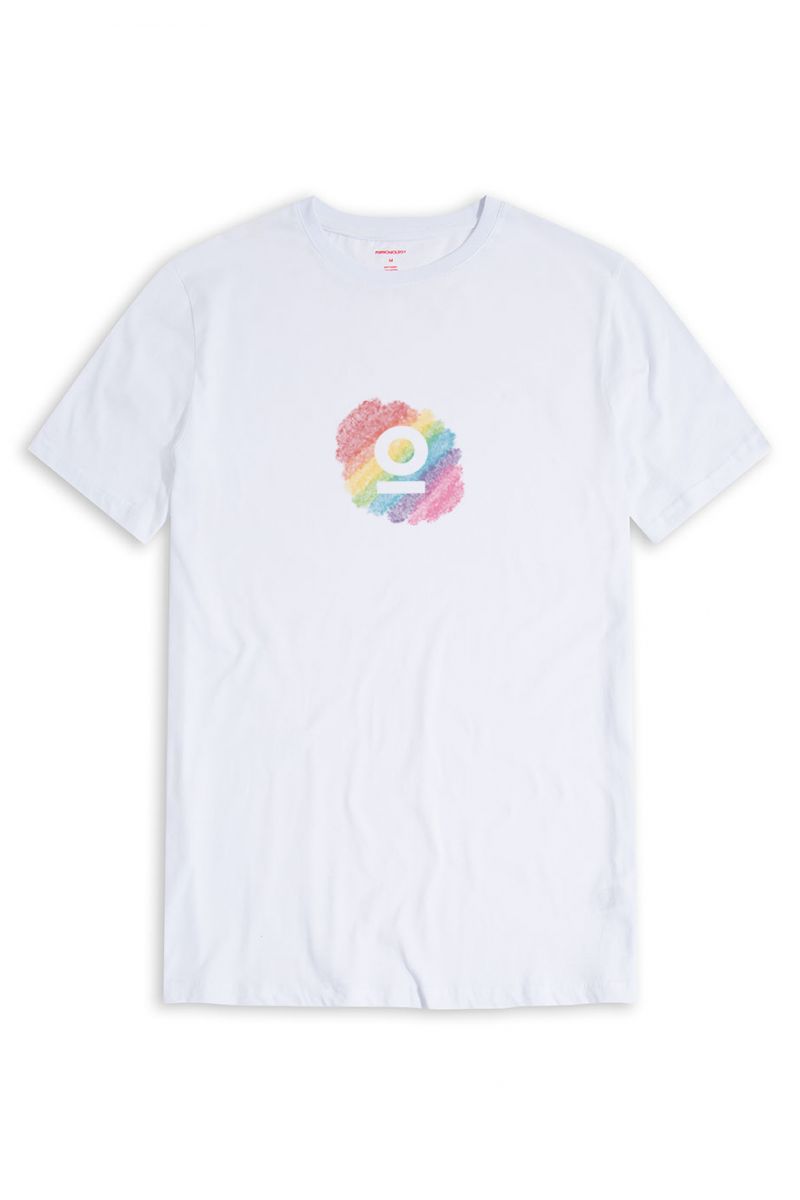 White Soft Fabric Happy Pride Design Short Sleeve Tee