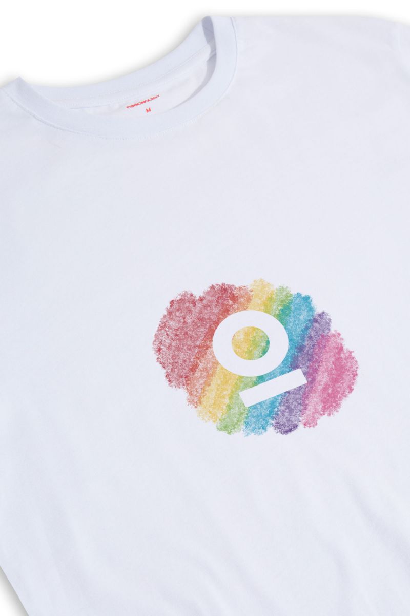 White Soft Fabric Happy Pride Design Short Sleeve Tee