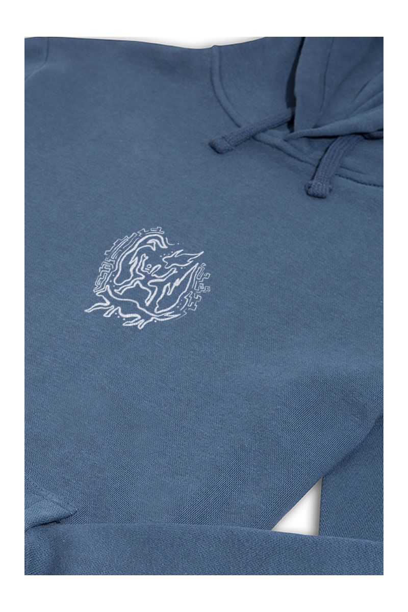 Navy Premium Cotton Cave Design Pullover Hoodie