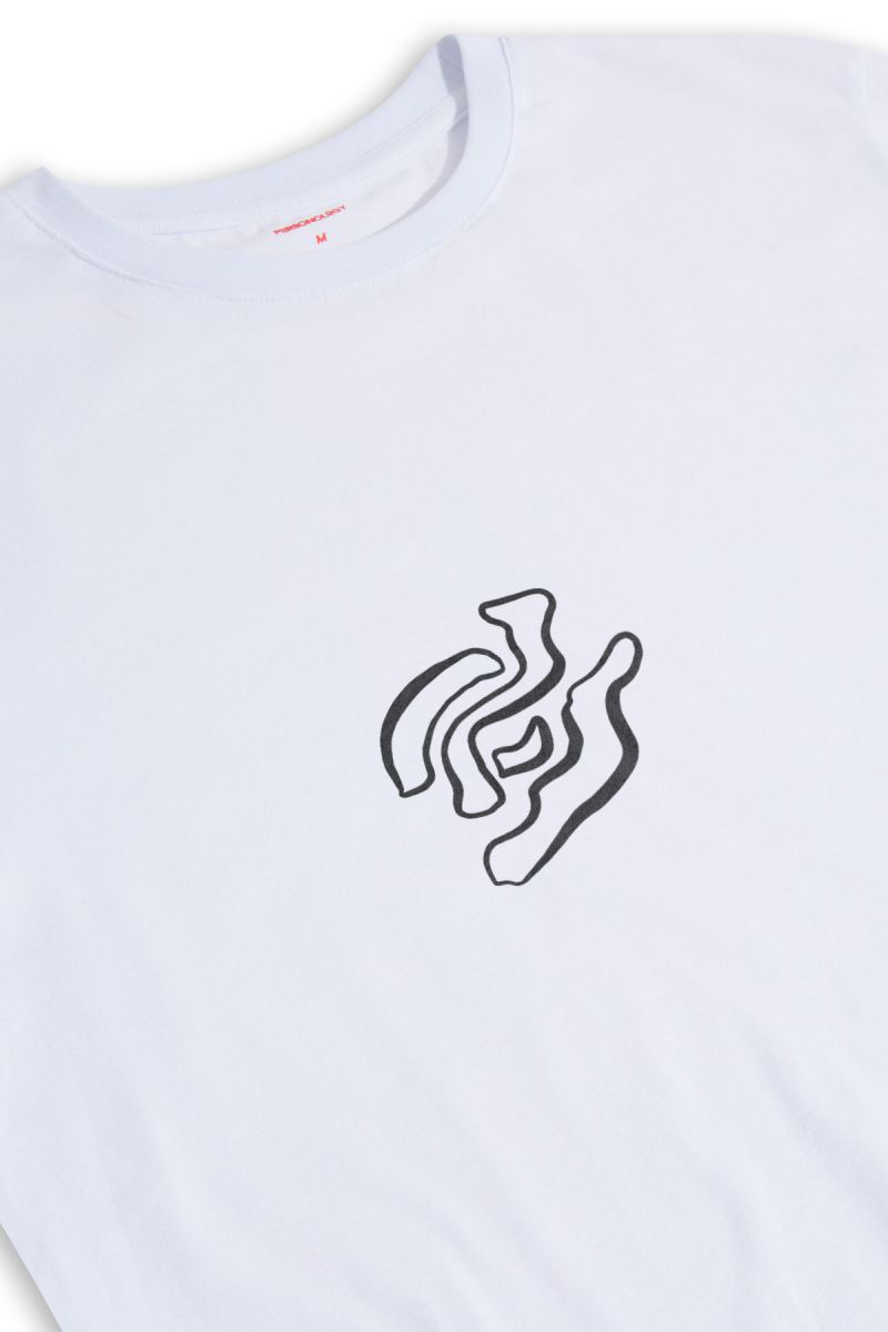 White Soft Fabric Distortion Design Short Sleeve Tee