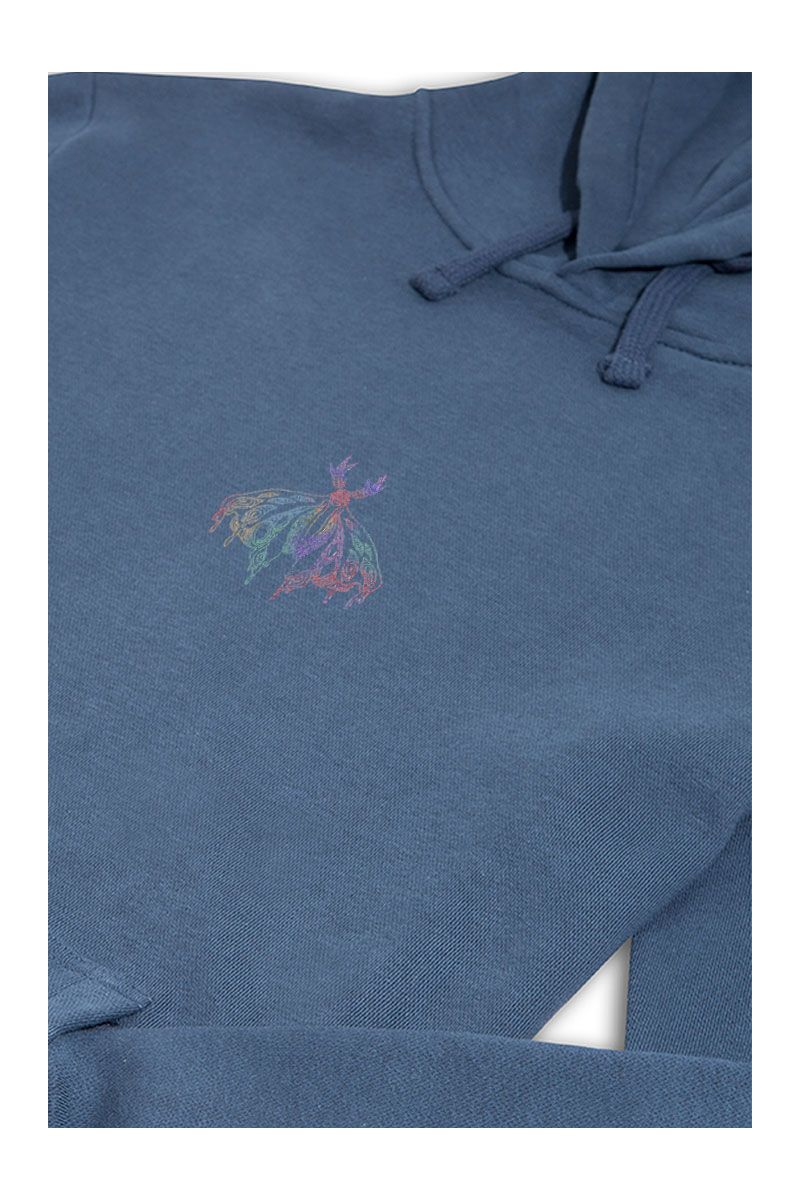 Navy Premium Cotton Butterfly Design Pullover Hoodie