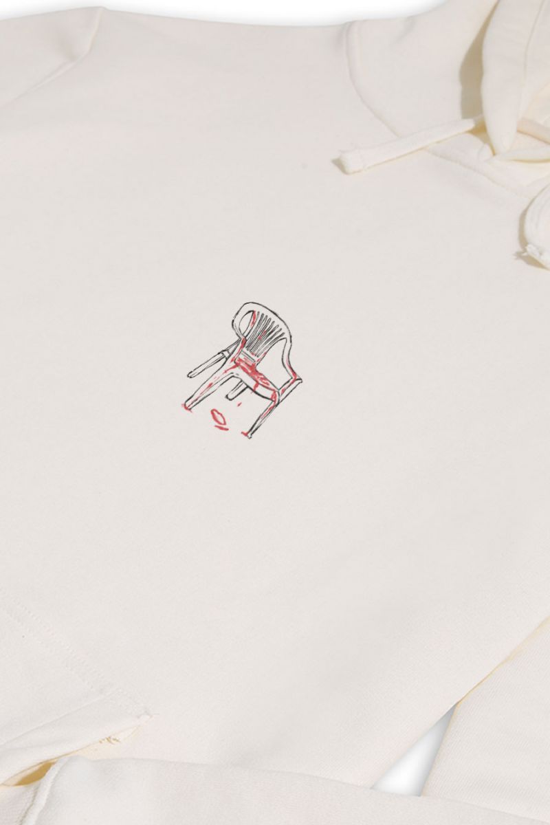 Ecru Premium Cotton Chair Design Pullover Hoodie