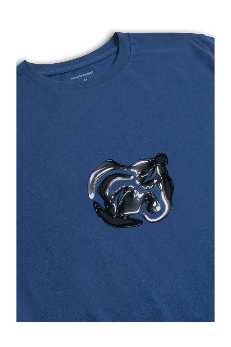 Navy Soft Fabric Balloon Design Short Sleeve Tee