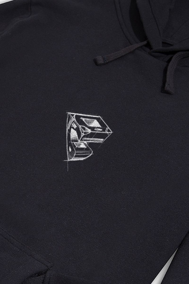 Black Premium Cotton Concrete Dream Design Pullover Hoodie