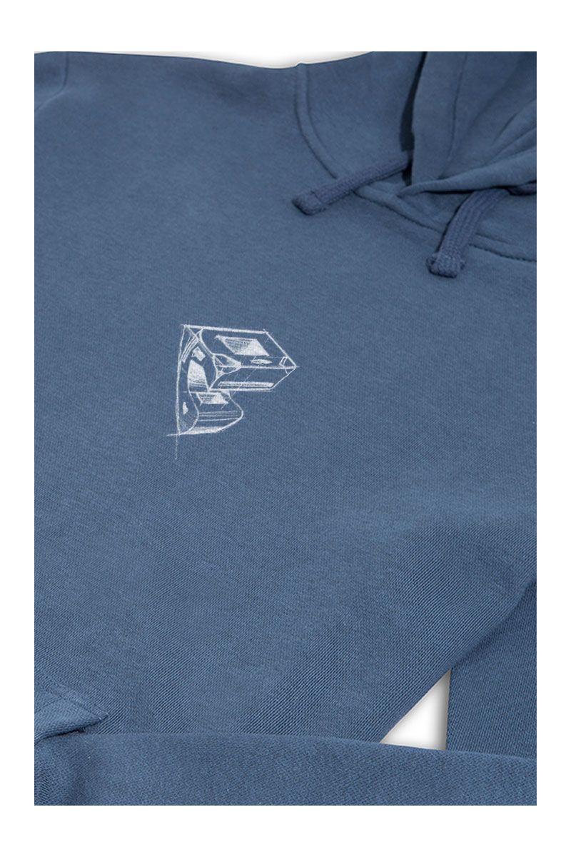 Navy Premium Cotton Concrete Dream Design Pullover Hoodie