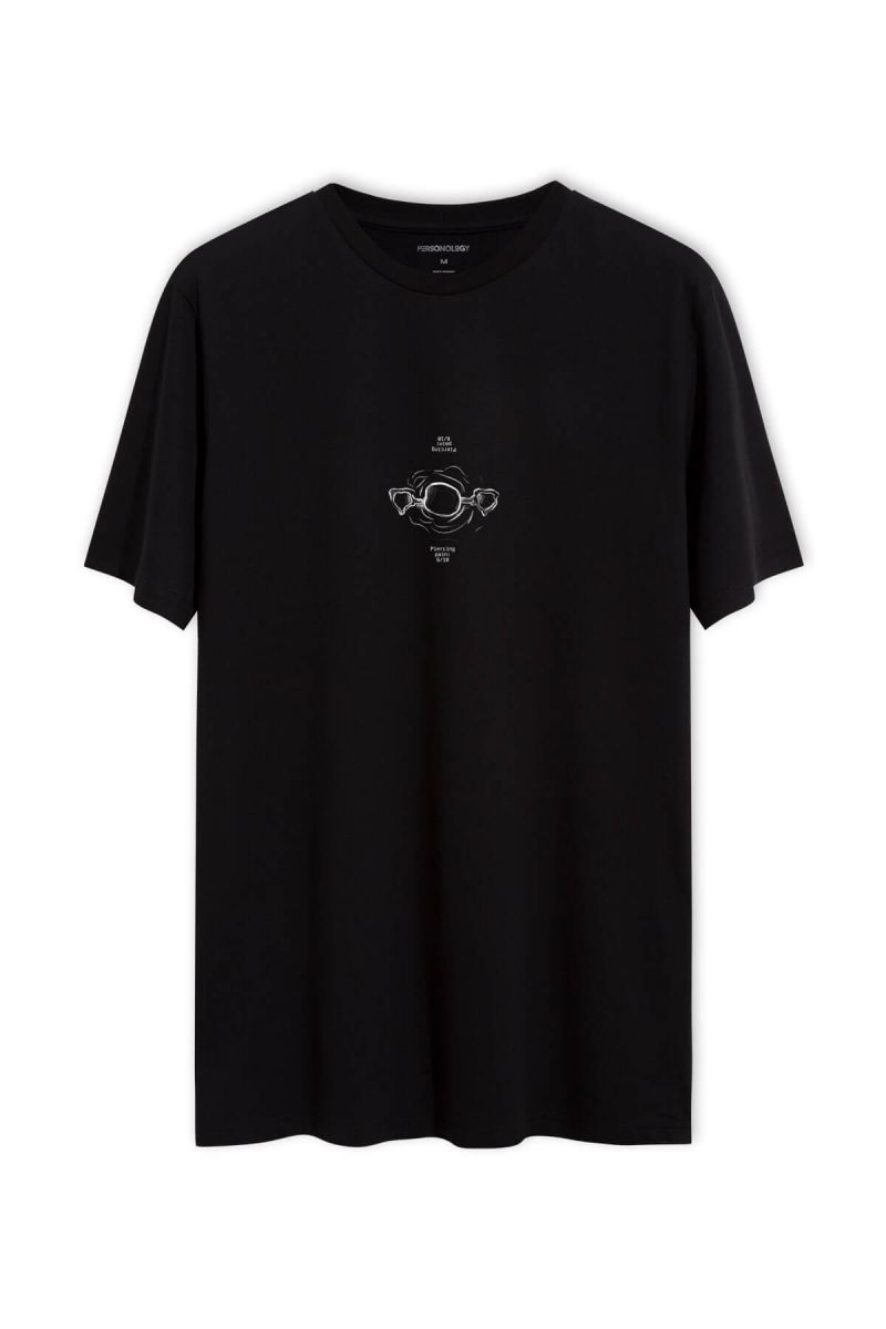 Black Soft Fabric Nipple Design Short Sleeve Tee