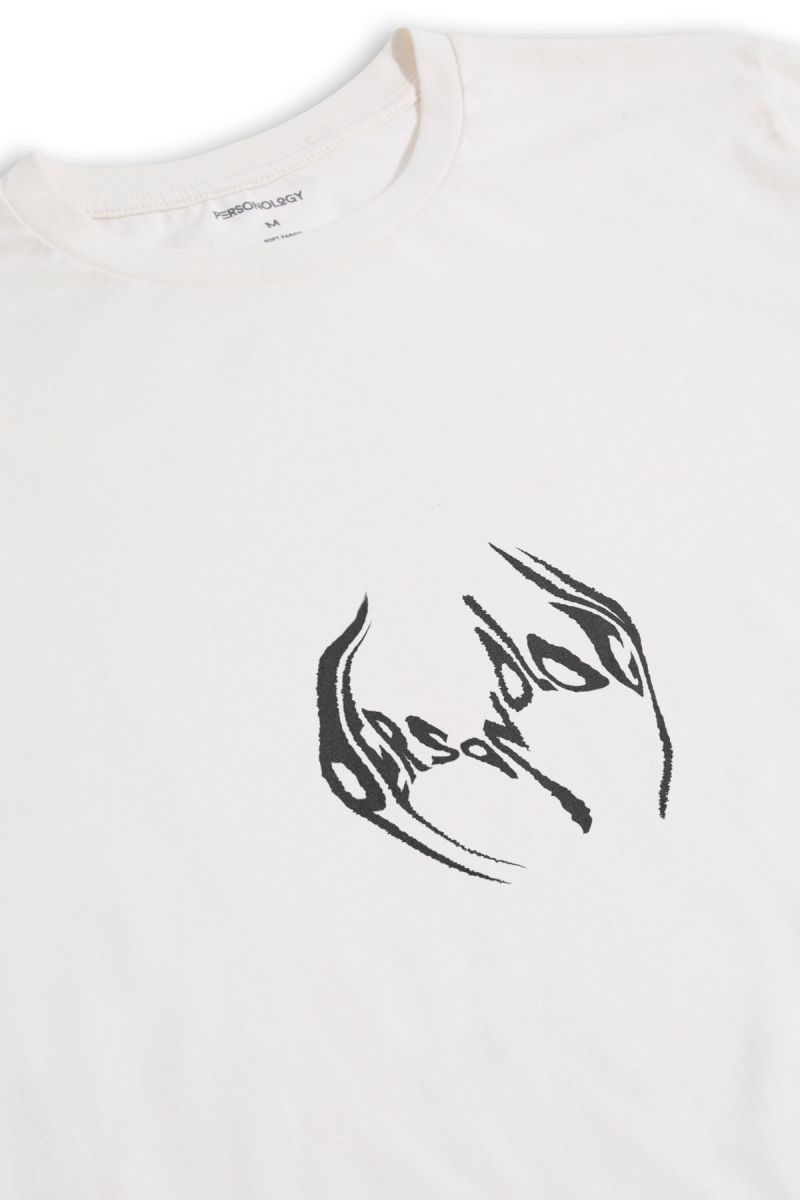 Off White Soft Fabric personology Design Short Sleeve Tee