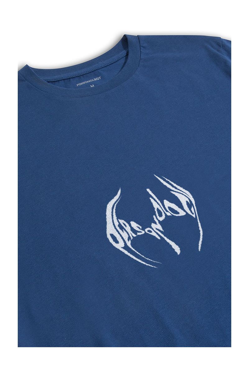 Navy Soft Fabric personology Design Short Sleeve Tee