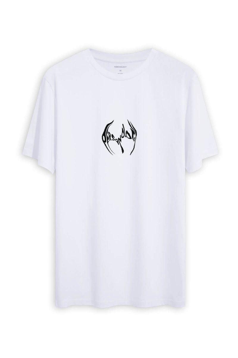 White Soft Fabric personology Design Short Sleeve Tee