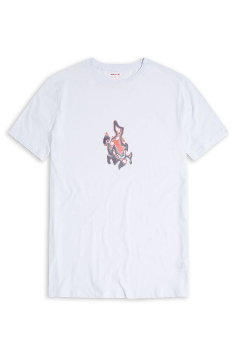 White Soft Fabric Material Design Short Sleeve Tee