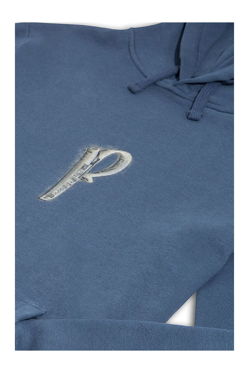 Navy Premium Cotton P design Design Pullover Hoodie