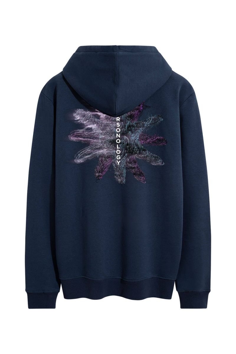 Navy Premium Cotton Seastar Design Pullover Hoodie