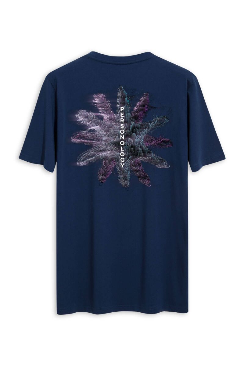 Navy Soft Fabric Seastar Design Short Sleeve Tee