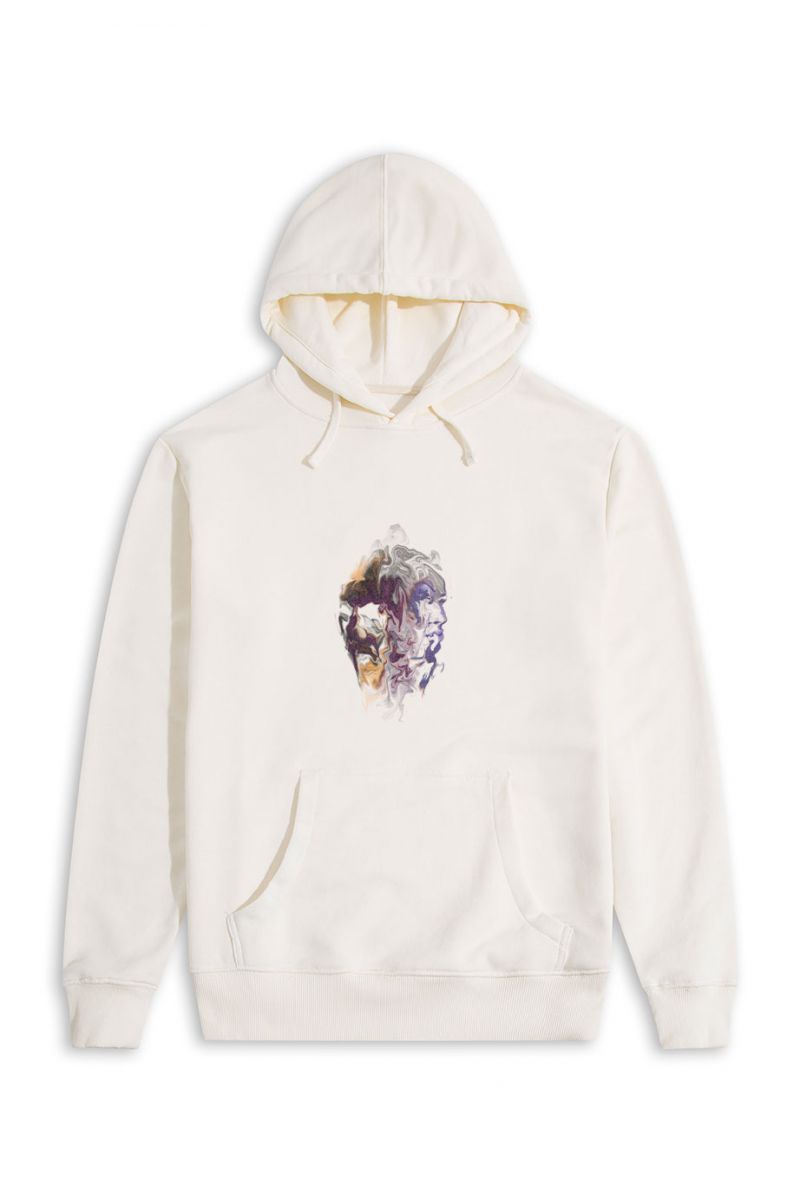 Ecru Premium Cotton Spirits Design Pullover Hoodie