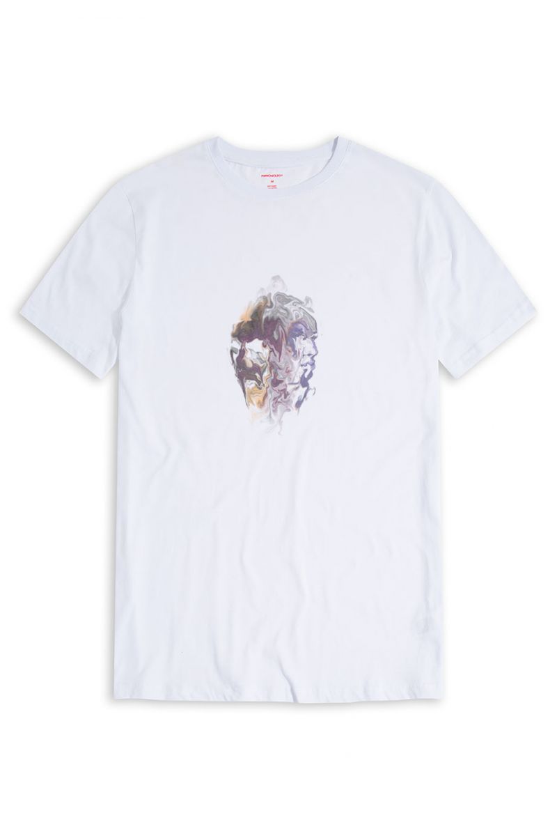White Soft Fabric Spirits Design Short Sleeve Tee