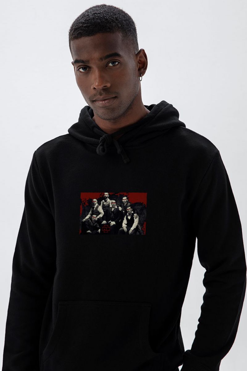 Black Premium Cotton Zensieren Design Pullover Hoodie