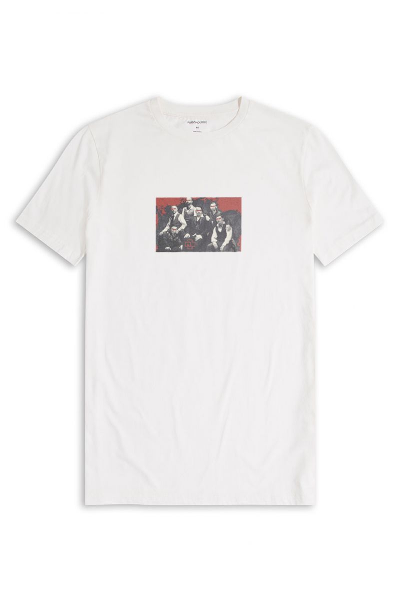Off White Soft Fabric Zensieren Design Short Sleeve Tee