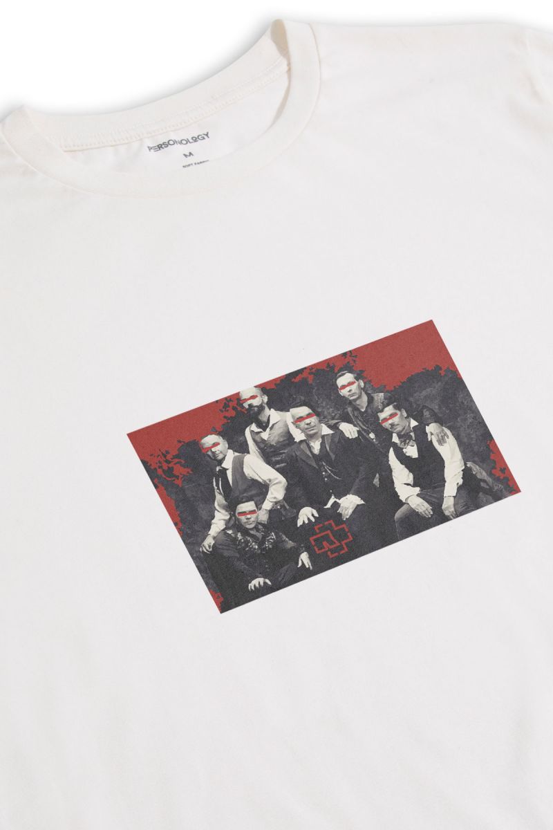 Off White Soft Fabric Zensieren Design Short Sleeve Tee