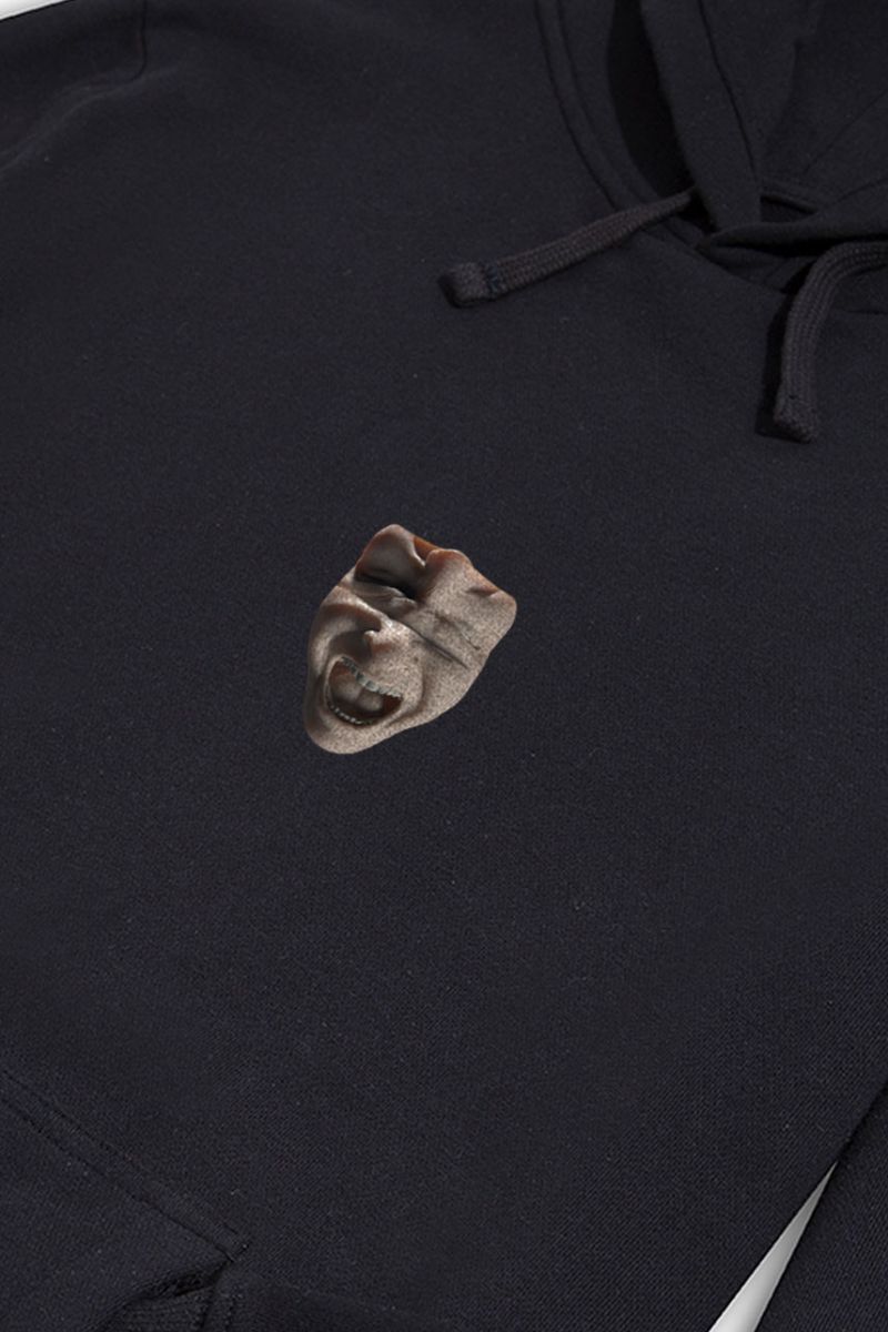 Black Premium Cotton Scream Design Pullover Hoodie