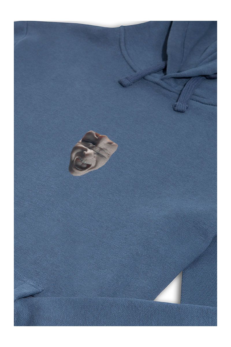 Navy Premium Cotton Scream Design Pullover Hoodie