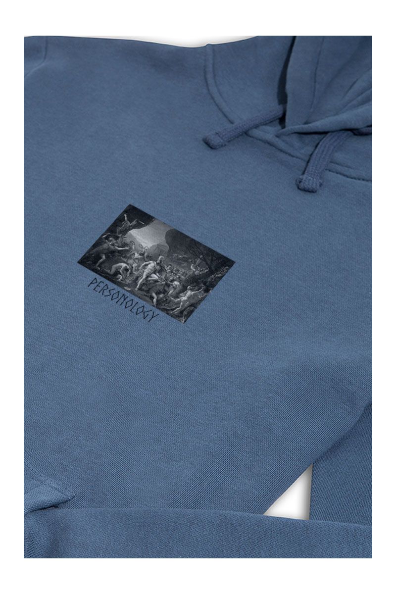 Navy Premium Cotton Leonidas Design Pullover Hoodie